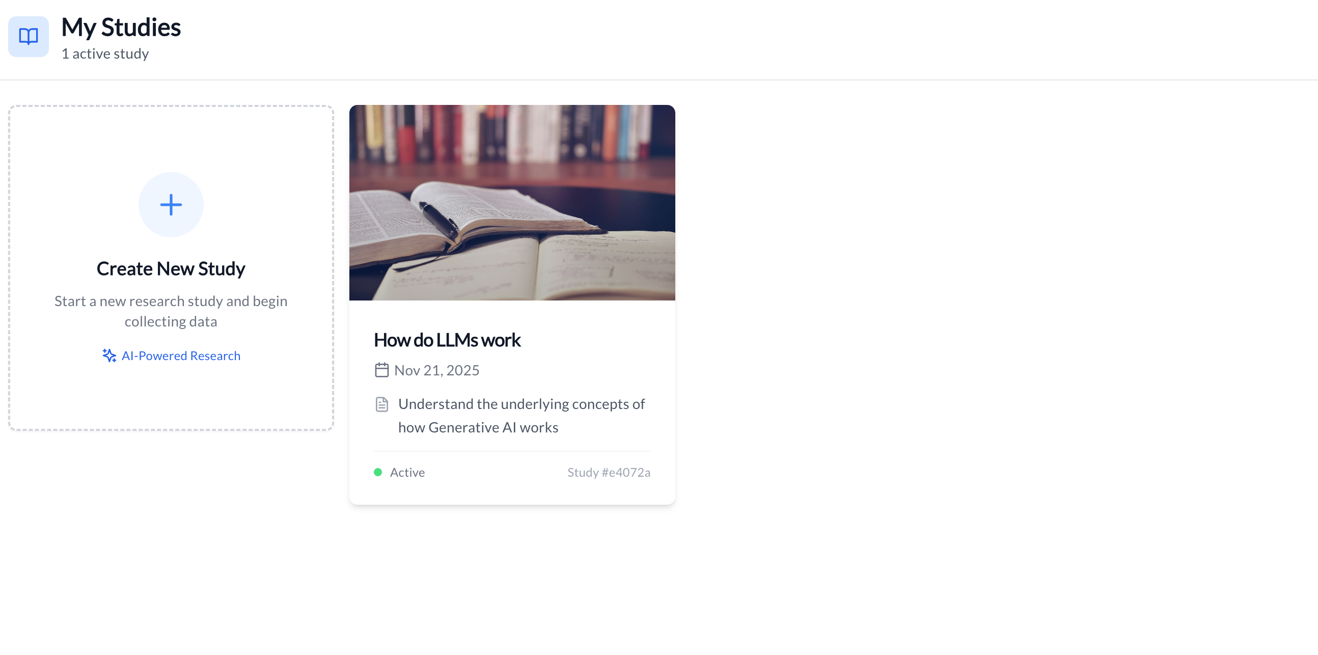 Symbiont create study page